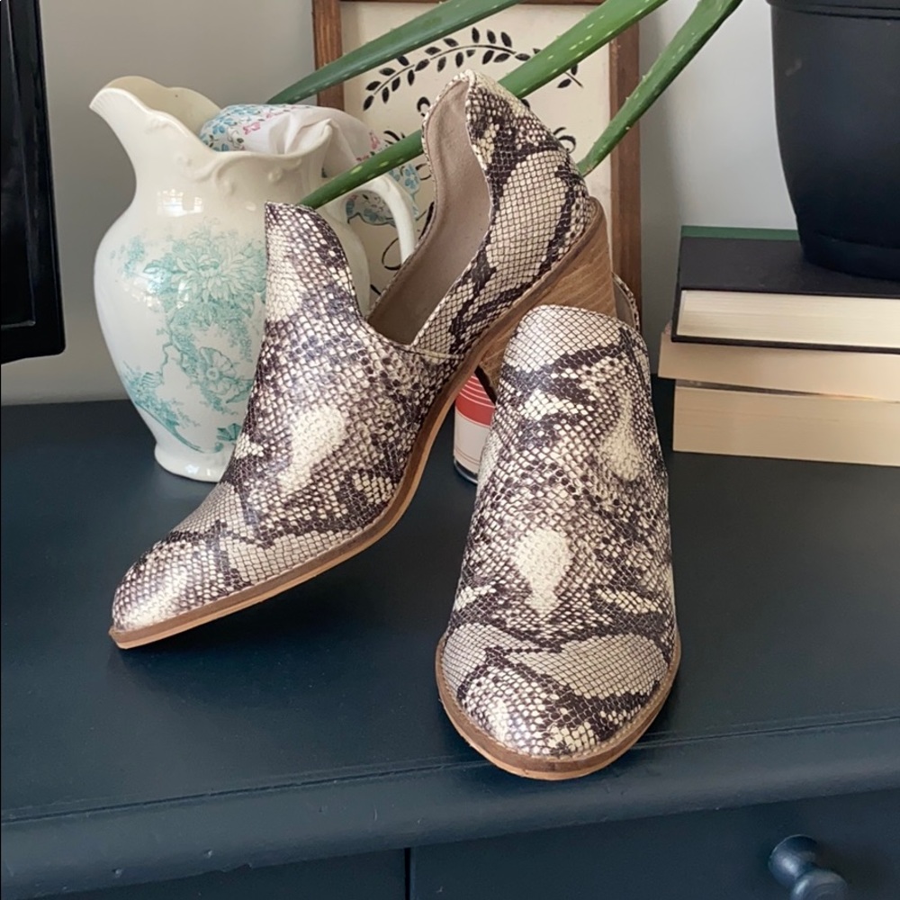 Snake Skin Ankle Booties